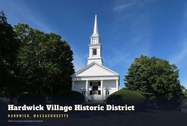 Hardwick Hardwick Village Historic District Postcard artwork detail