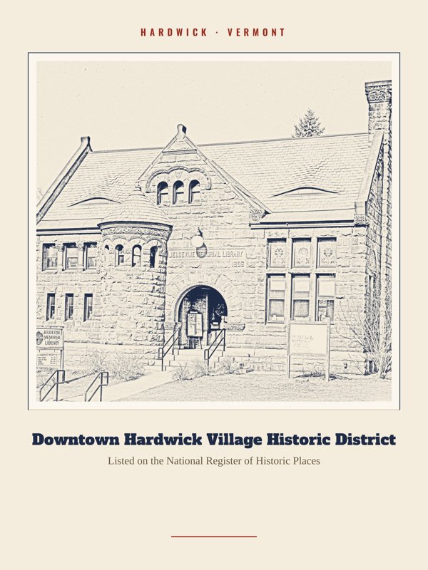 Hardwick Downtown Hardwick Village Historic District Landmark Print artwork detail