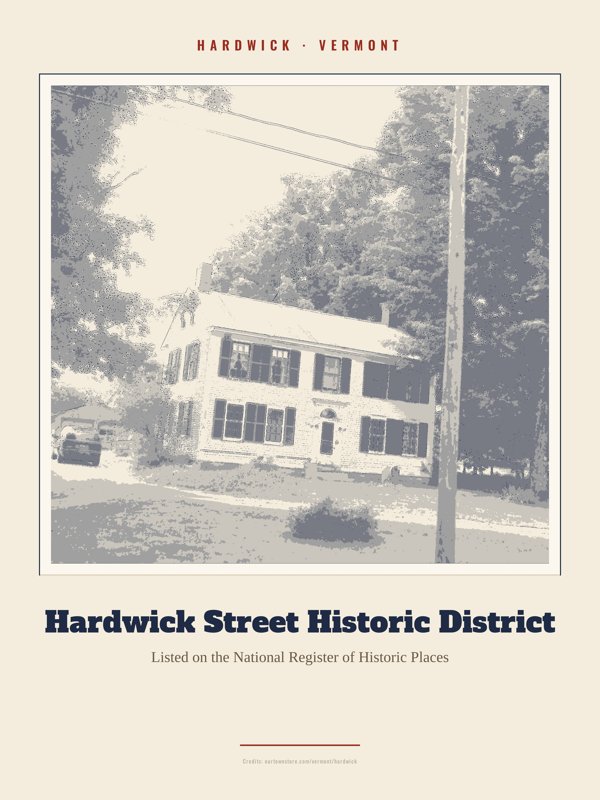 Hardwick Hardwick Street Historic District Landmark Print artwork detail