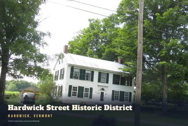 Hardwick Hardwick Street Historic District Postcard artwork detail