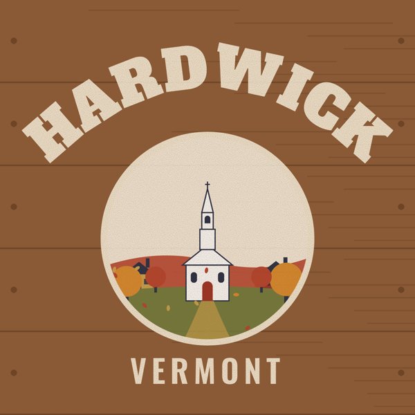 Hardwick Hometown Wood Sign artwork detail