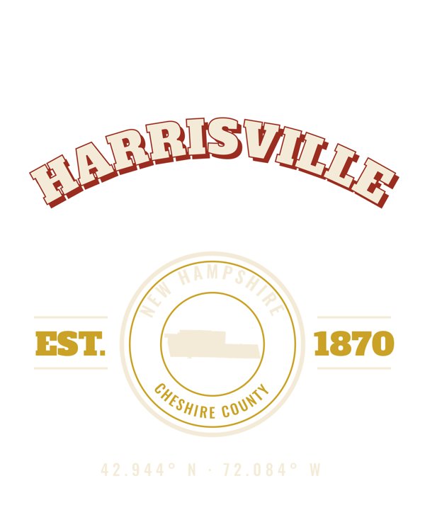 Harrisville Est. Tee artwork detail