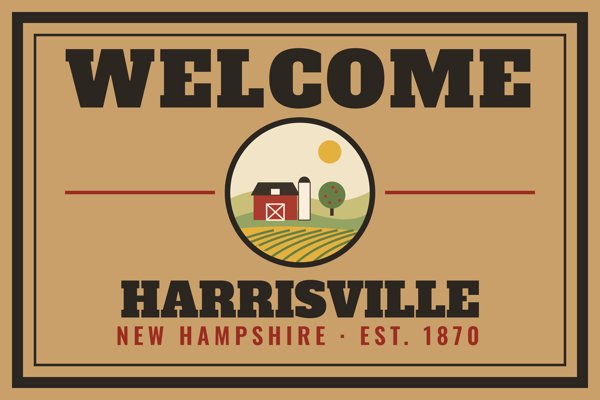 Harrisville Welcome Doormat artwork detail