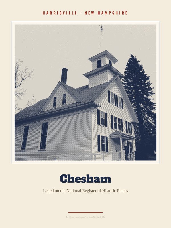 Harrisville Chesham Landmark Print artwork detail