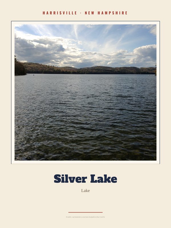 Harrisville Silver Lake Landmark Print artwork detail