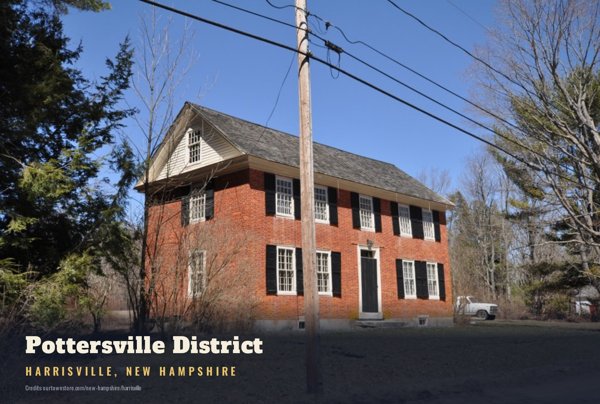 Harrisville Pottersville District Postcard artwork detail