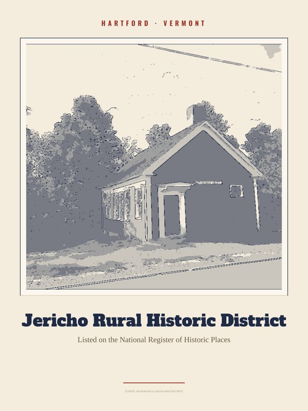 Hartford Jericho Rural Historic District Landmark Print artwork detail