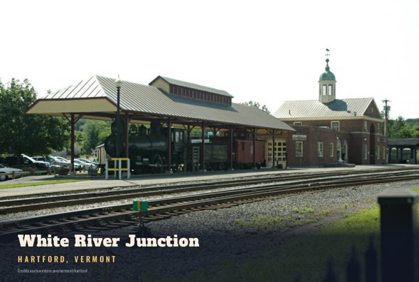 Hartford White River Junction Postcard artwork detail