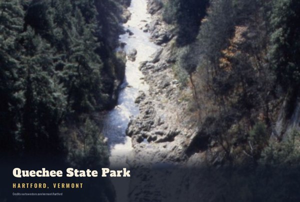 Hartford Quechee State Park Postcard artwork detail