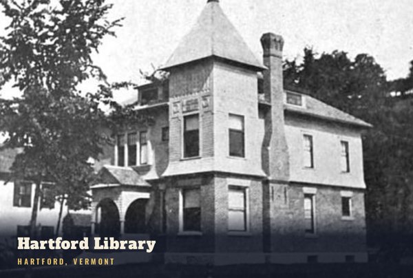 Hartford Hartford Library Postcard artwork detail
