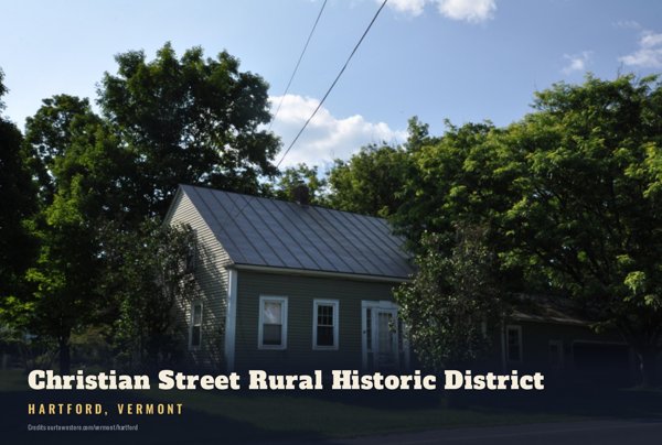 Hartford Christian Street Rural Historic District Postcard artwork detail