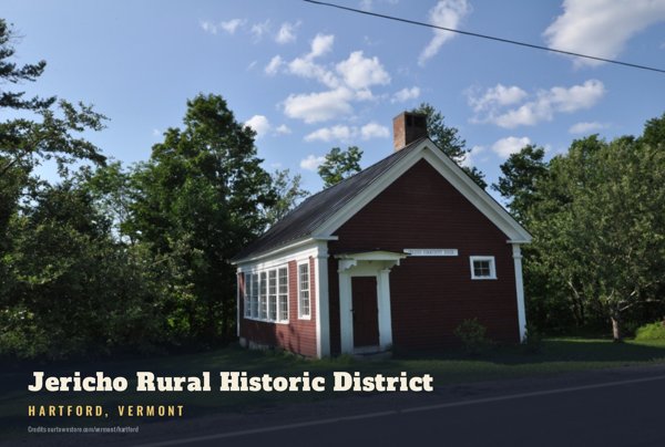 Hartford Jericho Rural Historic District Postcard artwork detail