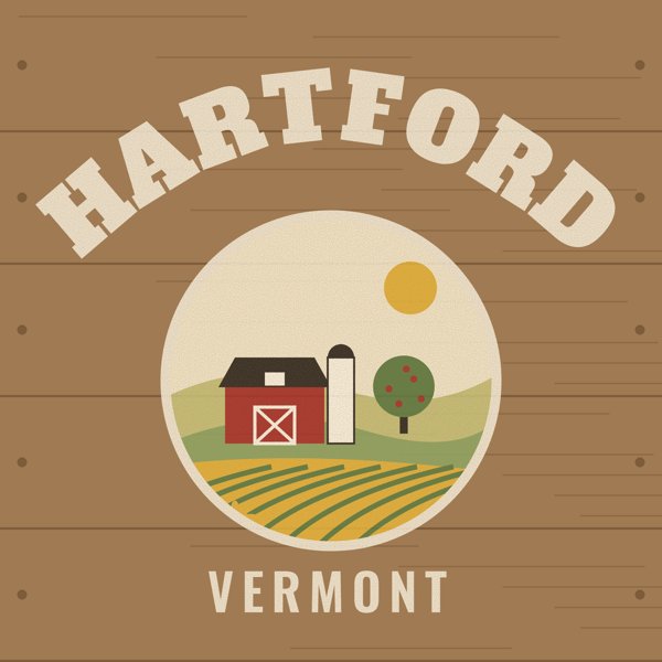 Hartford Hometown Wood Sign artwork detail