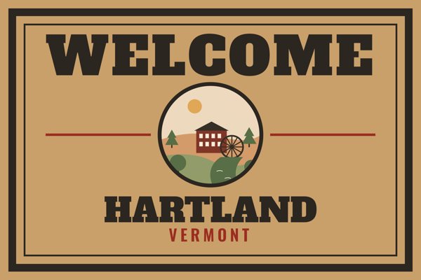 Hartland Welcome Doormat artwork detail