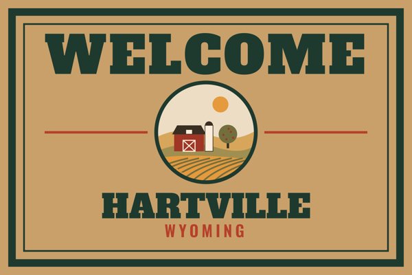 Hartville Welcome Doormat artwork detail