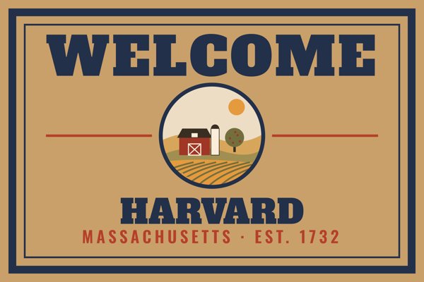 Harvard Welcome Doormat artwork detail