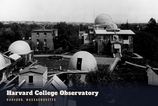 Harvard Harvard College Observatory Postcard artwork detail