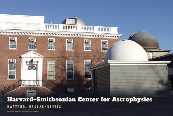 Harvard Harvard–Smithsonian Center for Astrophysics Postcard artwork detail