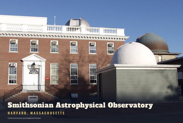 Harvard Smithsonian Astrophysical Observatory Postcard artwork detail
