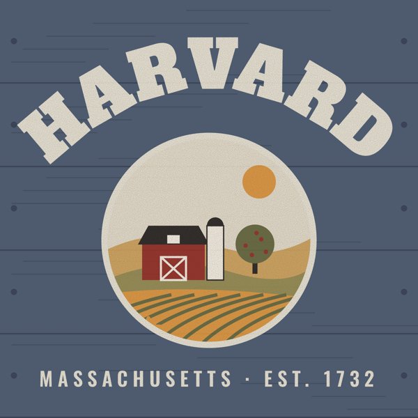 Harvard Hometown Wood Sign artwork detail