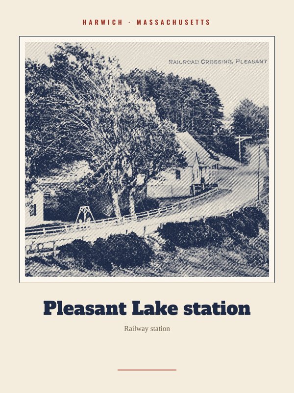 Harwich Pleasant Lake station Landmark Print artwork detail