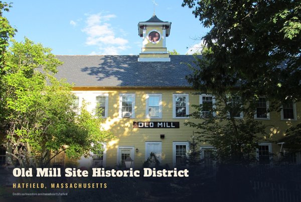 Hatfield Old Mill Site Historic District Postcard artwork detail