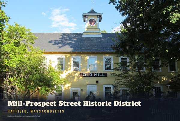 Hatfield Mill-Prospect Street Historic District Postcard artwork detail