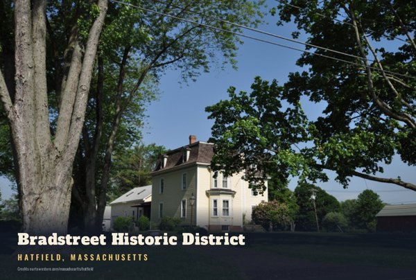 Hatfield Bradstreet Historic District Postcard artwork detail