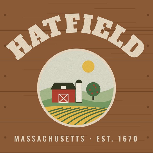 Hatfield Hometown Wood Sign artwork detail