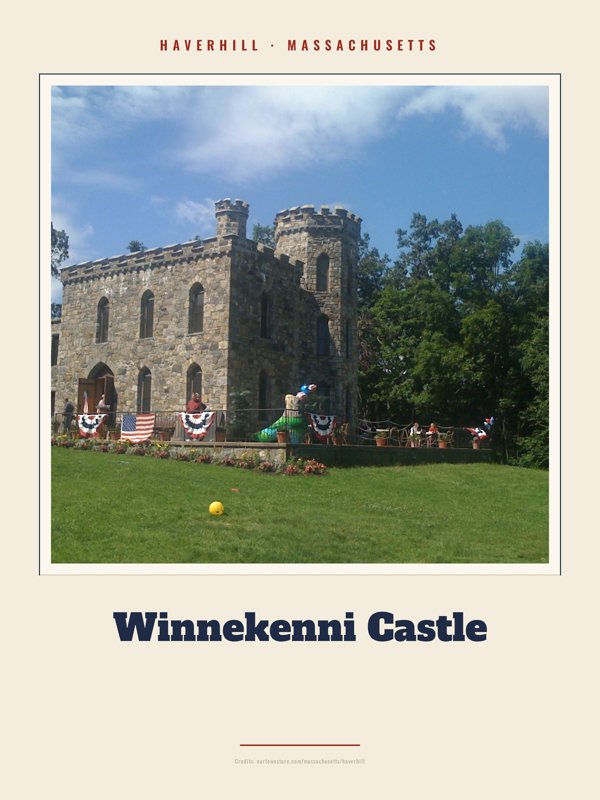 Haverhill Winnekenni Castle Landmark Print artwork detail