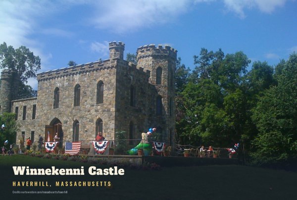 Haverhill Winnekenni Castle Postcard artwork detail