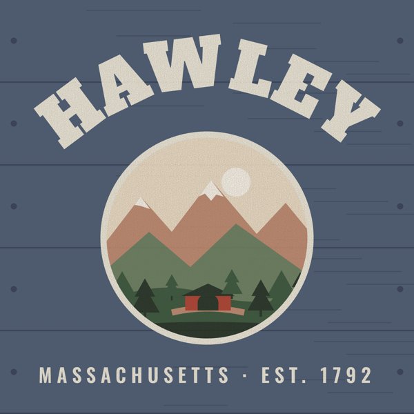 Hawley Hometown Wood Sign artwork detail