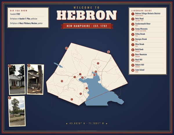 Hebron Map Placemat artwork detail