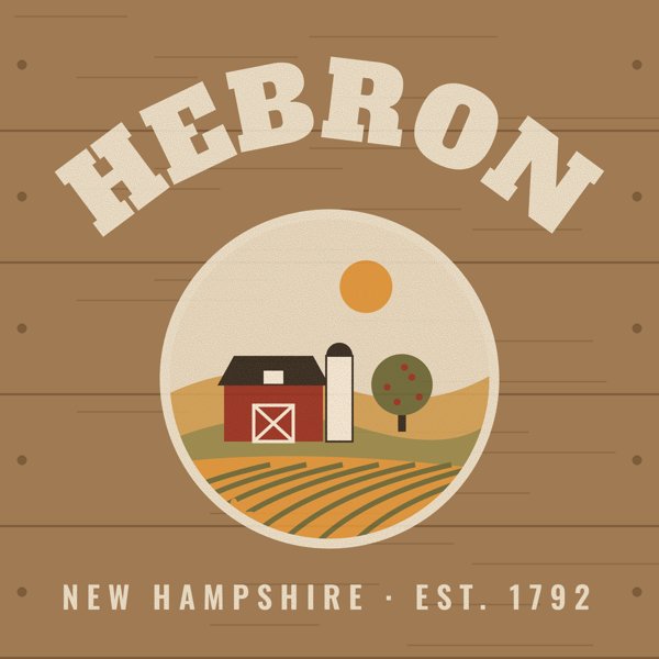 Hebron Hometown Wood Sign artwork detail