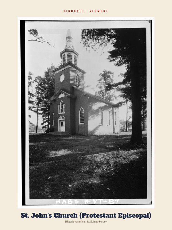 Highgate St. John's Church (Protestant Episcopal) Archive Print artwork detail