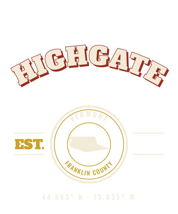 Highgate Est. Tee artwork detail