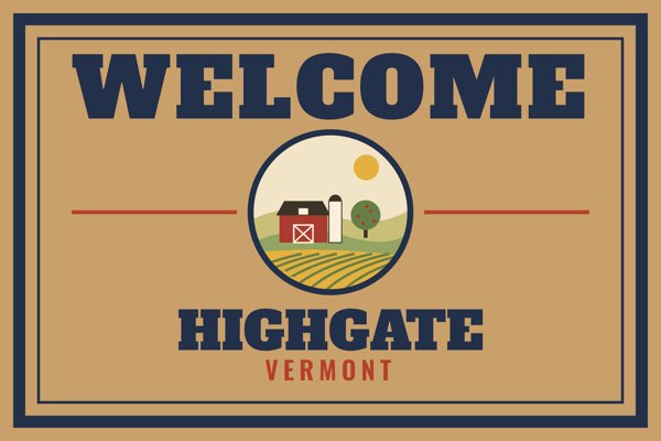 Highgate Welcome Doormat artwork detail