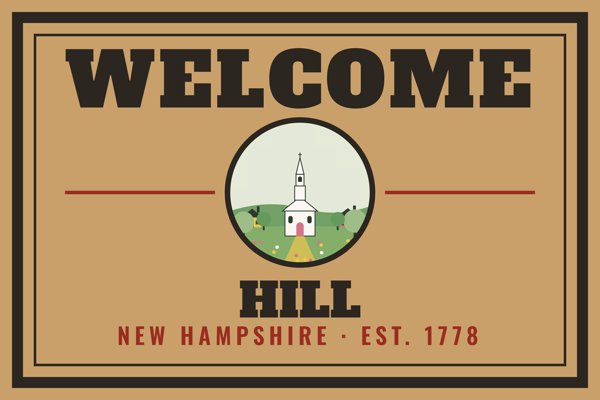 Hill Welcome Doormat artwork detail