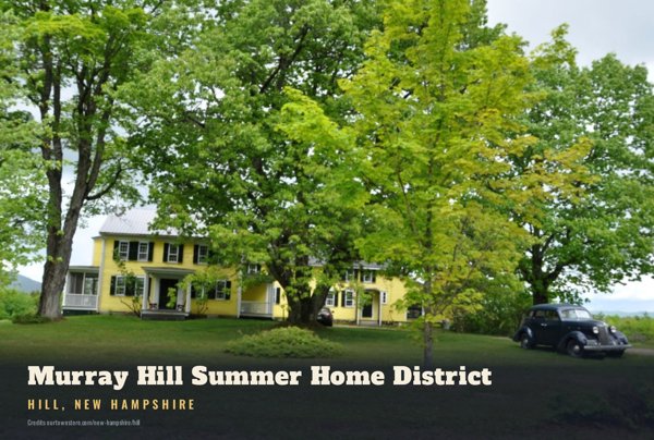 Hill Murray Hill Summer Home District Postcard artwork detail