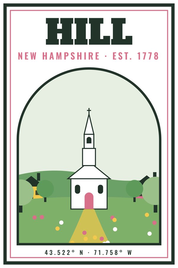 Hill Garden Flag artwork detail