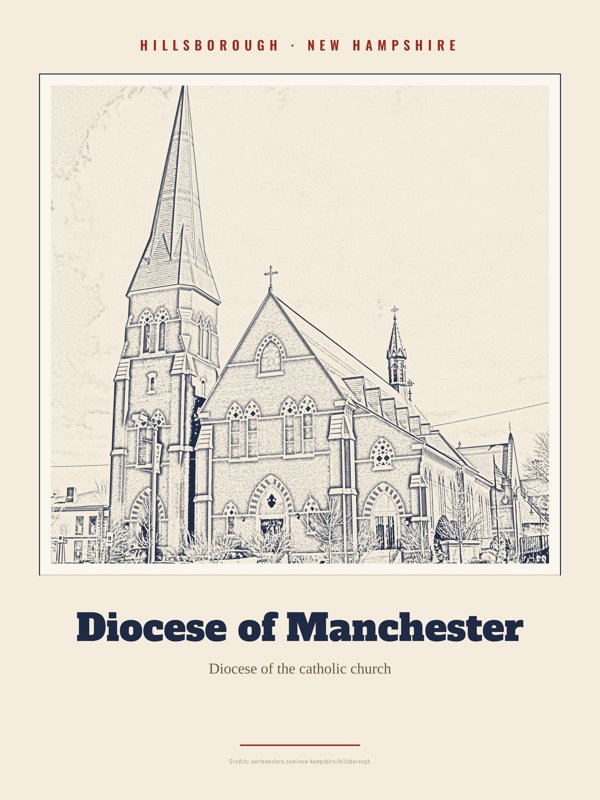 Hillsborough Diocese of Manchester Landmark Print artwork detail