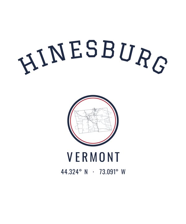 Hinesburg Hometown Ornament artwork detail
