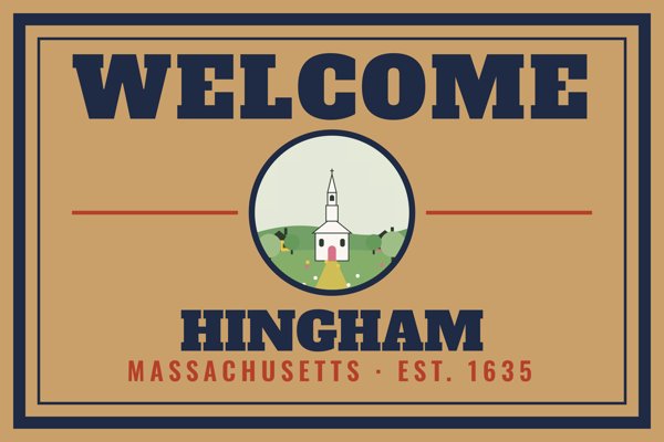 Hingham Welcome Doormat artwork detail