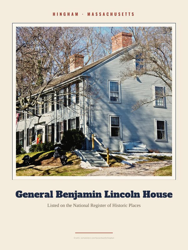 Hingham General Benjamin Lincoln House Landmark Print artwork detail