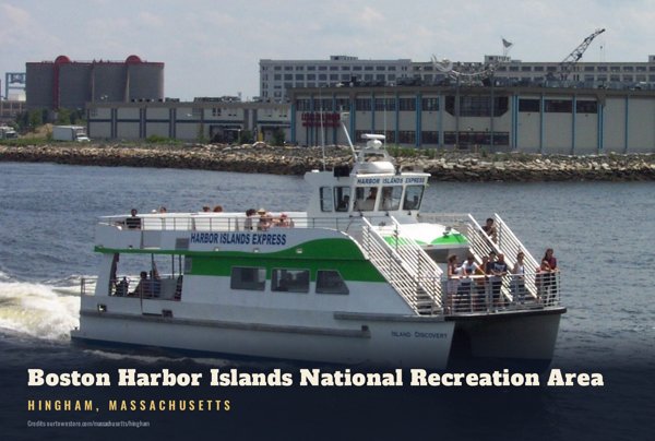Hingham Boston Harbor Islands National Recreation Area Postcard artwork detail