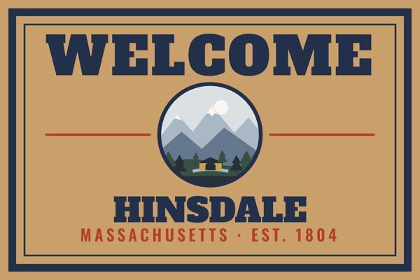 Hinsdale Welcome Doormat artwork detail