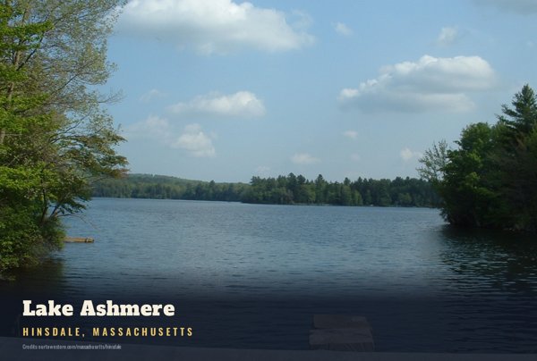Hinsdale Lake Ashmere Postcard artwork detail