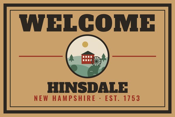 Hinsdale Welcome Doormat artwork detail