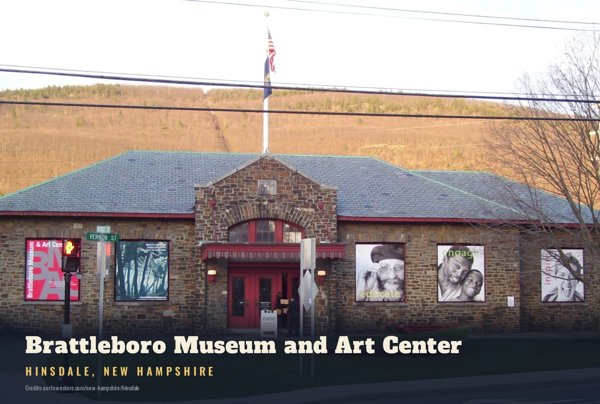 Hinsdale Brattleboro Museum and Art Center Postcard artwork detail
