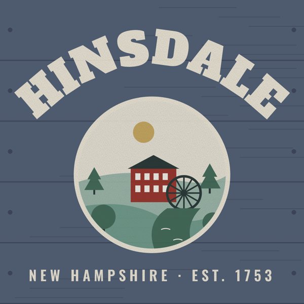 Hinsdale Hometown Wood Sign artwork detail